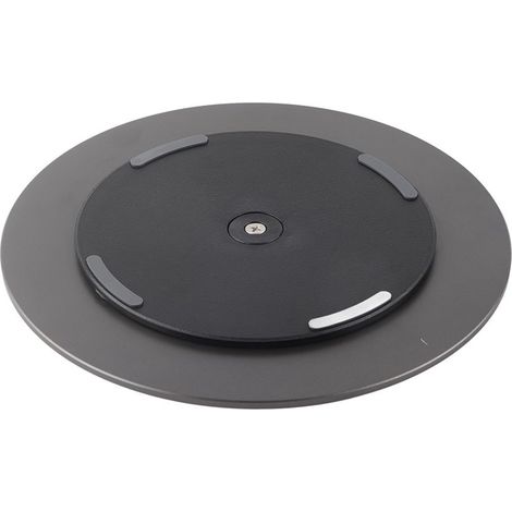 Support d'écran rotatif 360 degrés, gris anthracite mat, en alliage d'aluminium, socle pour moniteur (1/5)