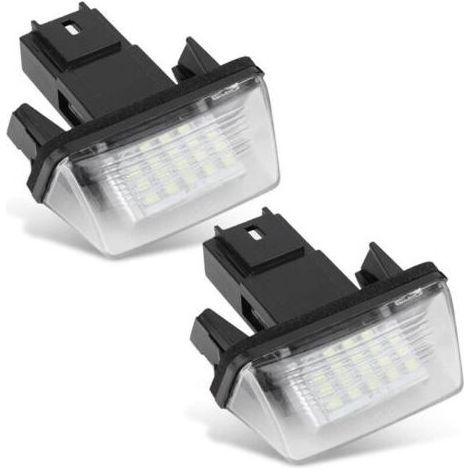 Pair 2 pièces Lampe de Plaque d'immatriculation de Voiture Gauche et Droite pour 206 207 406 407 306 308 5008 C3 (1/5)