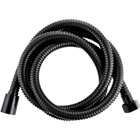 Duschschlauch, 200 cm, Duschschlauch mit Verdrehschutz für Duschkopf, universeller verdrehsicherer Duschschlauch, schwarz (1/5)