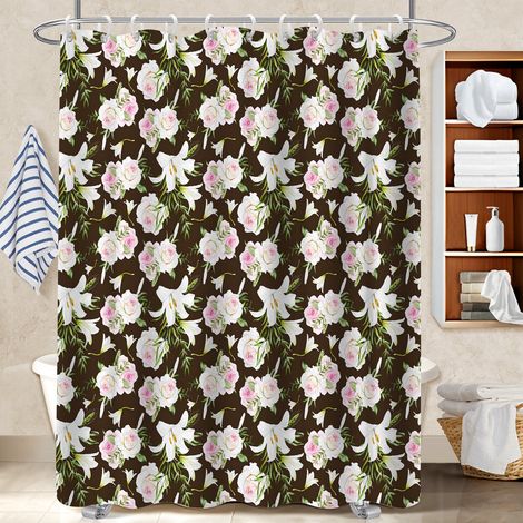 Rideau de douche tissu polyester 180x180 stylé polyester pour salle de bain pour un relooking rapide de sa salle de bain (1/5)