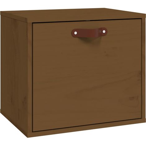 vidaXL Armario de pared madera maciza de pino marrón miel 40x30x35 cm (1/2)