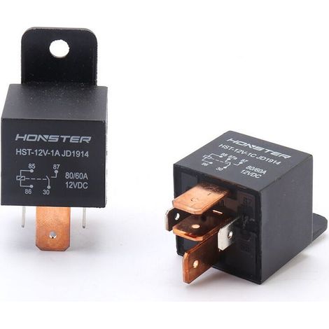 Relais convertisseur normalement ouvert 80 A à quatre/cinq broches CC 12 V avec support en plastique pour véhicules à énergies nouvelles (12 V à cinq broches) (1/4)