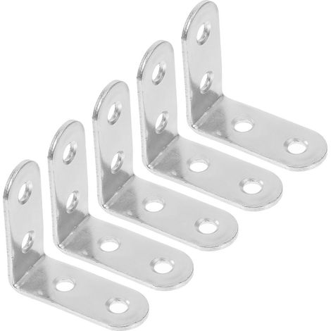 Équerres métalliques de soutien d'angle pour meubles, compatibles et robustes (lot de 16). (1/5)