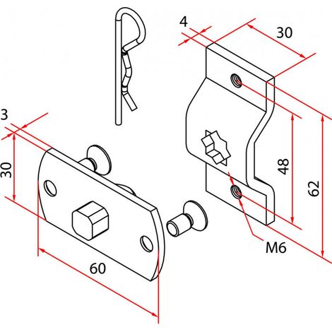 Tm2 Sup45 - Omega+Sq.Pin Support1Pc
