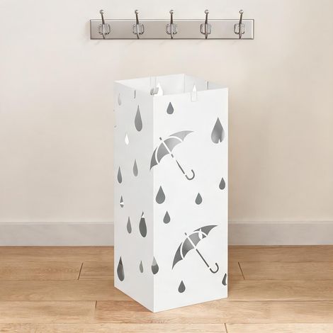 Console blanco en acero Galvanizado 15,5 x 15,5 x 40 cm (1/5)