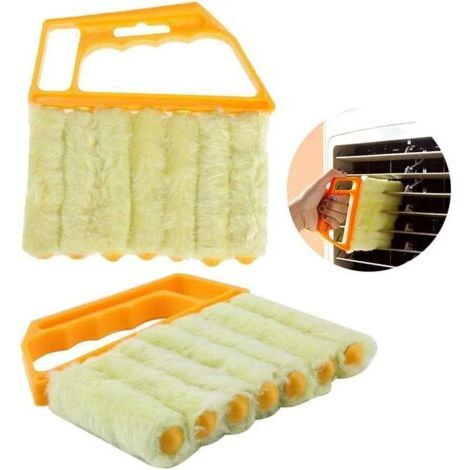 Nettoyeur de Stores, 2 Pcs Vots Duster, Brosse pour Store Vénitien à Lamels, Convient au Nettoyage des Vots, des Climatiseurs Verticaux, des Ventilateurs et des Claviers d'ordinateur (1/5)