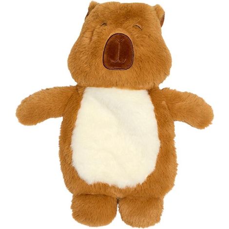 Bouillotte Peluche Micro-Ondable "Capybara" 34cm Marron (1/5)