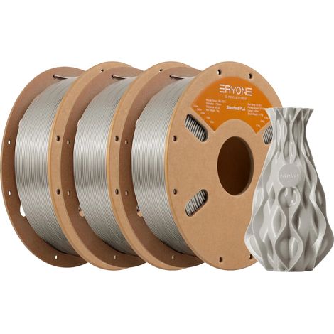 Filamento PLA, diametro 1,75 mm, materiale di alta qualità per stampa 3D, grigio segnale - 3 kg (1/2)
