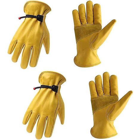 Gants de travail en cuir ajustables pour hommes et femmes (1/5)