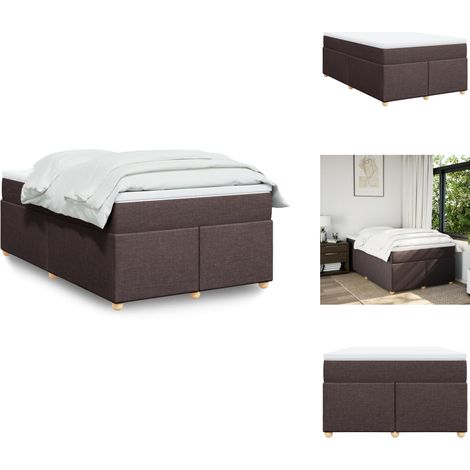 Sommier à lattes de lit avec matelas Marron foncé 120x200 cm - Sommier À Lattes De Lit - Sommiers À Lattes De Lit - Lit - Meuble De Chambre À Coucher (1/5)