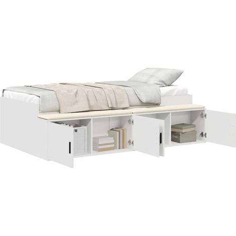 Maison Exclusive - Bettrahmen mit Schubladen Weiß 80 x 200 cm Hol