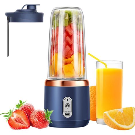 Blender Portable Puissant, Mini Mixeur Portable Rechargeable, Fresh Juice Mixer, Blender Sans Fil Pour Une Utilisation En Déplacement, Facile À Nettoyer Et Utiliser (1/5)