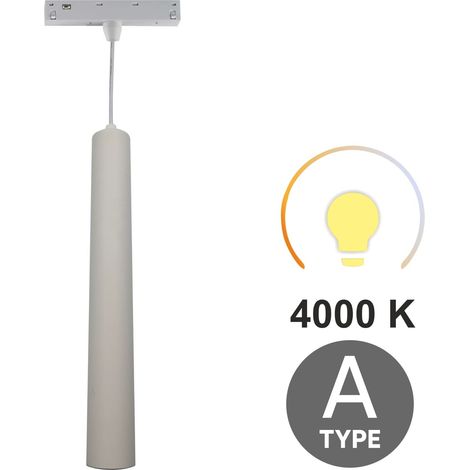 Lámpara colgante LED tubular blanca de 10 W, 3 CCT, tipo A, para rieles magnéticos SMART TRACK, 48 V CC. (1/5)