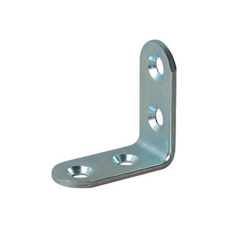 Equerre de chaise, 60x60x15 mm, acier zingué bond rond, 10 pièces (1/2)