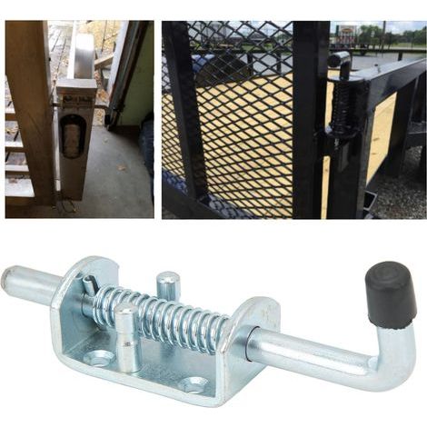 12x171mm Verrou à Ressort pour Remorque RV, Porte de Coffre, Conteneur, Armoire - Boulon à Canon en Acier Galvanisé (1/5)