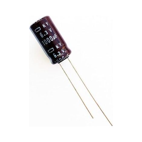 Condensador Electrolitico 1000uF 6,3Vdc Medidas 8X12mm