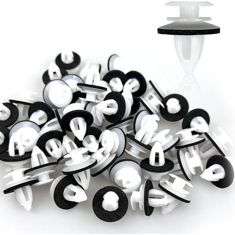 50 Pièces Clips de Fixation de Voiture Clips de Fixation Universels pour Voiture Rivets en Plastique Bandes de Fixation de Corps pour nneaux de Porte (1/5)