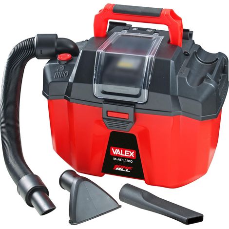 Valex Aspiratore Polvere Liquidi 18V M-APL 1810 Rosso 10L Portatile (1/4)