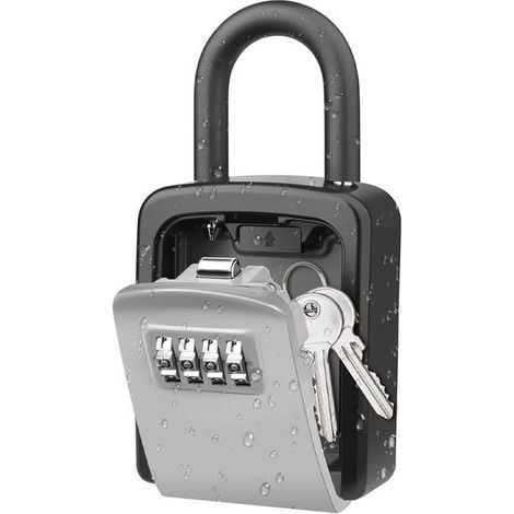 Secure key box with programmable combination lock and wall mounting - Key box - Grey (1/5)