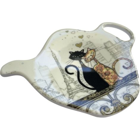 Soucoupe pour sachet de thé Chats Amoureux (1/2)