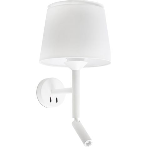 SAVOY Aplique con lector blanca/blanca