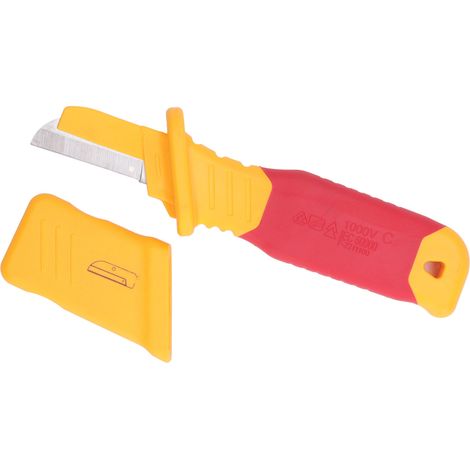 Couteau à dénuder pour câble 1000V, résistant haute tension, antimagnétique, isolant, couteau d'électricien KN001 (1/5)
