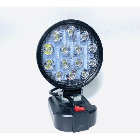 x Lampe de travail LED sans fil pour Makita 18V, projecteur portable, lampe de chantier, lampe torche, spot pour Makita 18V (rond) (1/5)