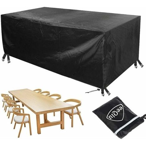 Housses pour mobilier de jardin, housses pour tables rectangulaires d'extérieur, housse imperméable pour canapé d'angle de jardin, coupe-vent et