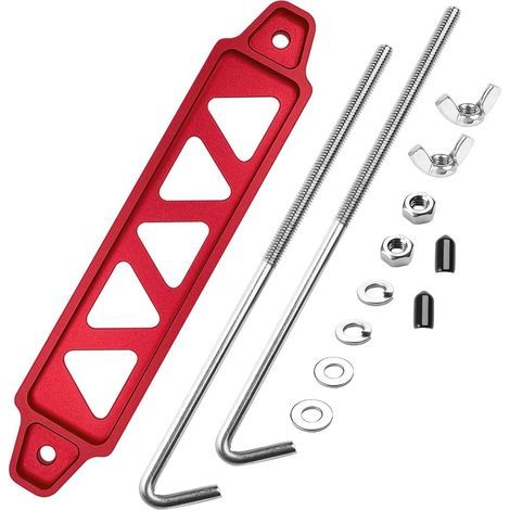 ensembles de maintien de batterie,avec billette d'aluminium pour support d'arrimage de la batterie et des boulons J de 19cm(7,5") (1/5)