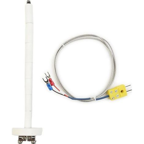 Sonde thermocouple de type K robuste pour mesures à haute température, câble de 1 mètre, plage de mesure de -58 à 2372 degrés Fahrenheit (-50 à 1300 degrés Celsius).