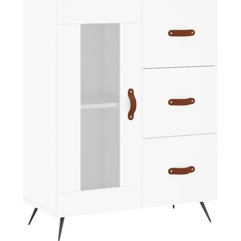 Credenza buffet cassettiera mobile contenitore organizer cucina soggiorno soggiorno 69,5 x 34 x 90 cm derivati del legno bianco 020030421