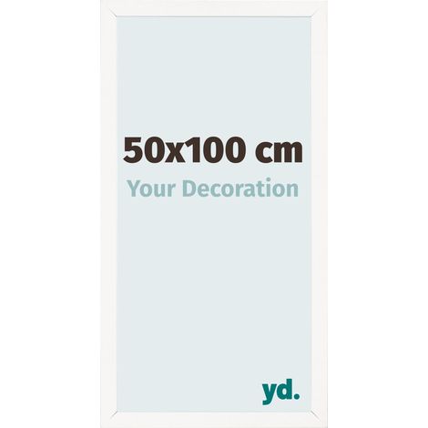 yd. - Cadre photo 50x100 - Blanc Brillant - MDF - Bologna