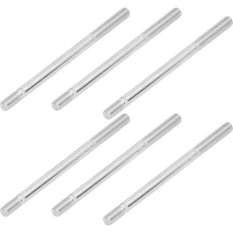 Cheville filetée double M6 en acier carbone, résistante à l'usure, lot de 30, 95 mm / 3,7 pouces, pour moteur, goujons à double extrémité (1/5)