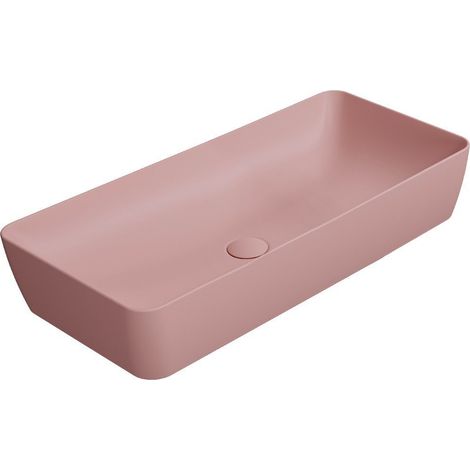 Vasque à poser NUBES en céramique 80x40cm, blush mat (1/2)