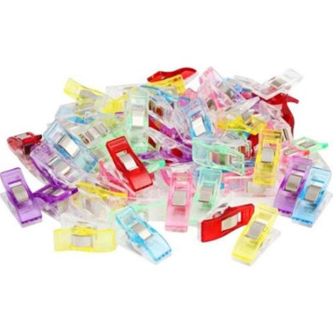Pinces À Tissu - Pinces De Couture Pour Patchwork Et Tricot - 50 Pièces - Dimensions 2,7 x 1 x 1,5 Cm