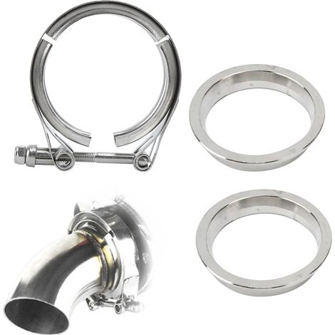 Kit de bride de tuyau d'échappement à collier en V pour voiture, en acier inoxydable 304 (3 pouces / 76 mm) (1/5)