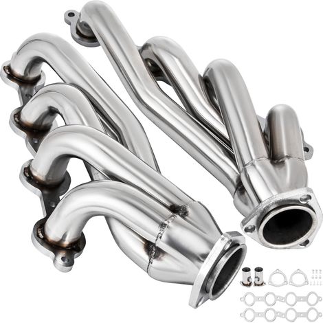 VEVOR Collecteur deEchappement Inox pour Universal LS Swap S10 Moteurs V8 Seulement 4,8/5,3/5,7/6,0/6,2 L Kit de Collecteur Echappement avec Joints 57x34x14 cm Piece de Remplacement pour Camion SUV (1/5)