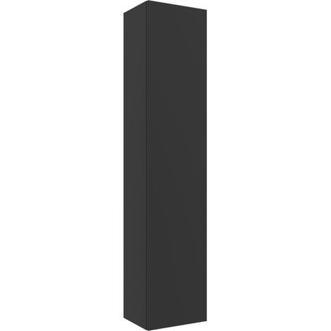 Cygnus Bath – Colonne de salle de bain BEQUIA 140cm – Noir mat – Armoire colonne suspendue – Système Push – Haute résistance à l’humidité