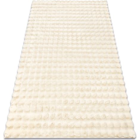 Tappeto BUBBLE avorio 12 IMITAZIONE PELLICCIA DI CONIGLIO 3D strutturale beige 160x220 cm