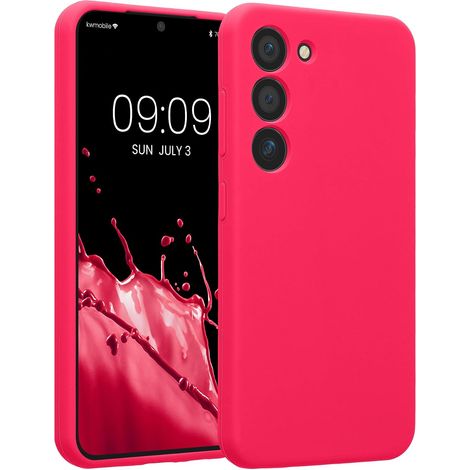 Housse Compatible avec Samsung Galaxy S23 Coque - Housse de téléphone Protection Souple en TPU Silicone - Rose Fluo (1/5)