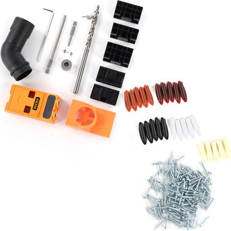 Schrägloch-Positionierhilfe, Tischler-Bohrschablone, Lochstanzer-Set, Holzbearbeitungs-Plattenverbindungswerkzeug (1/5)