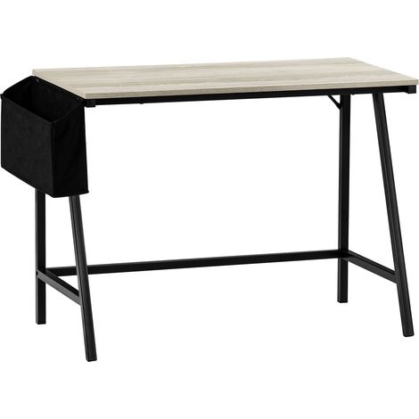 Brooklyn Small Computer Desk PC Laptop Table With Storage Basket Storage Home Office Study, Grey (1/5)