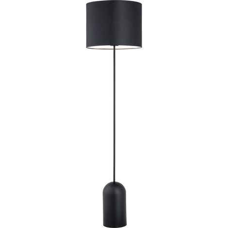 Lampada da terra nera, paralume bianco E27 15W Aspen (1/5)