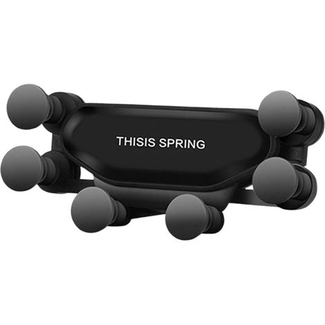 Support de Téléphone de Voiture Noir en Plastique Fixation Clip pour Ventilation, Facile à Attacher et Détacher, Maintien Sécurisé pour Navigation en Voiture (1/5)