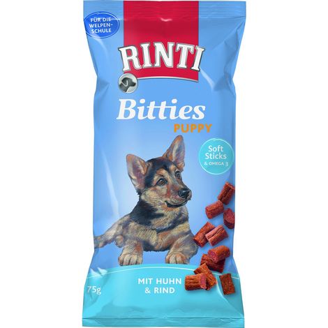 Rinti Extra Bitties Puppy Hundesnack 75 g Huhn & Rind Trockenfutter Hunde