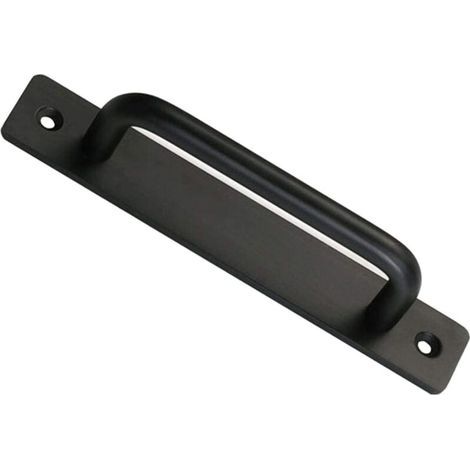 Poignée de porte coulissante en aluminium robuste – 150 mm, noir, lot de 2, pour intérieur et extérieur (1/5)