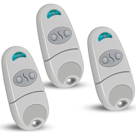 Télécommande Portail Garage 433.92MHz 3PCS, 2 Canaux Compatible avec TOP-432EV/EE/NA, Télécommande pour Porte de Garage et Portail (1/5)