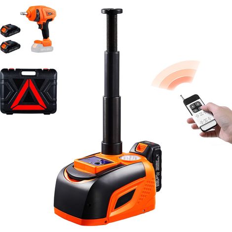 Cric électrique 5T pour voiture, avec clé à choc et télécommande, lampe LED, kit portable pour berline, SUV et camion. (1/5)