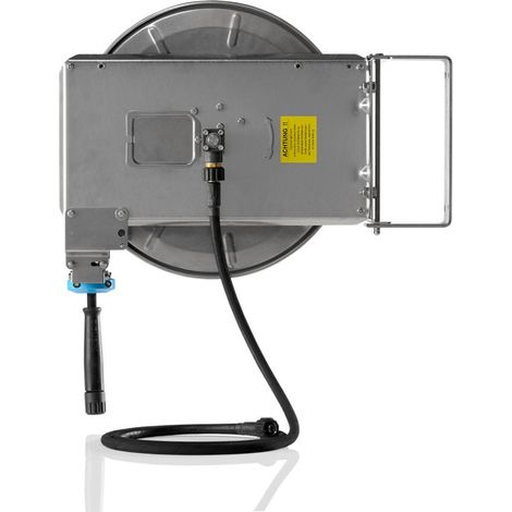 Kränzle Schlauchtrommel, Automatik Edelstahl Set incl. 20m Stahlgewebe-HD-Schlauch NW8