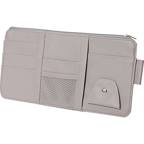 Organizzatore per aletta parasole auto, interno 31 x 15,5 cm, organizer per occhiali da sole, porta carte, borsa portaoggetti (1/3)